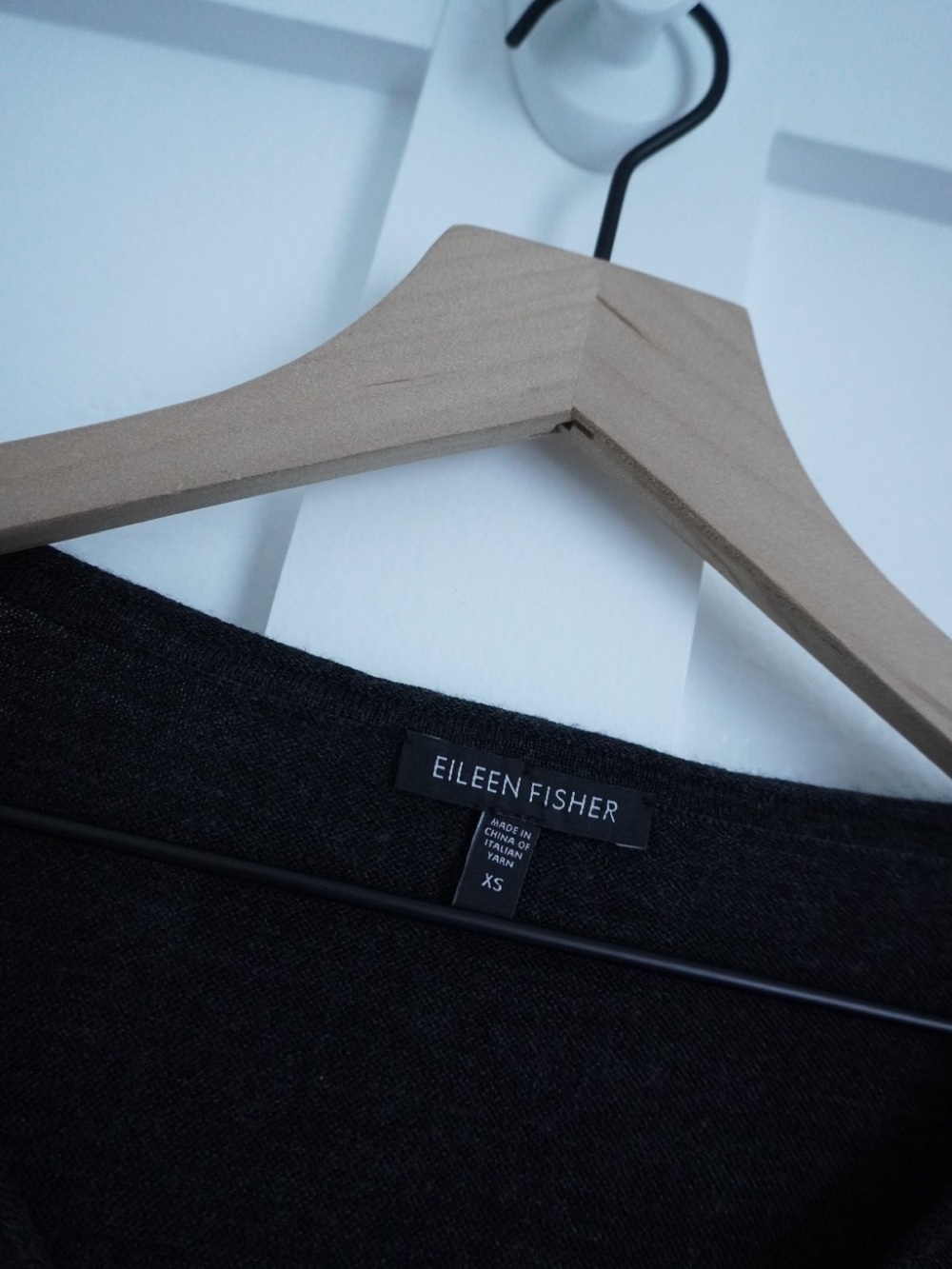 Eileen Fisher Merino Wool V-Neck Sweater - Picture 3 of 4